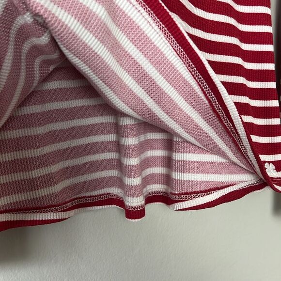 Lucky Brand Waffle Stretchy Red/White Stripe Pajama Set - Picture 7 of 11